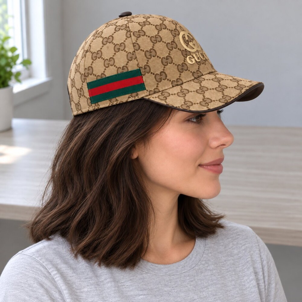 Gucci GG Cap with Gold Front Logo - Picture 3 of 6